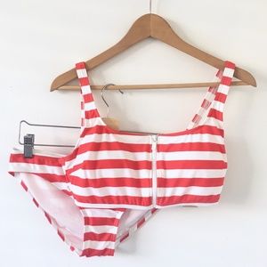 MICHAEL Michael Kors Red and White Nautical Bikini